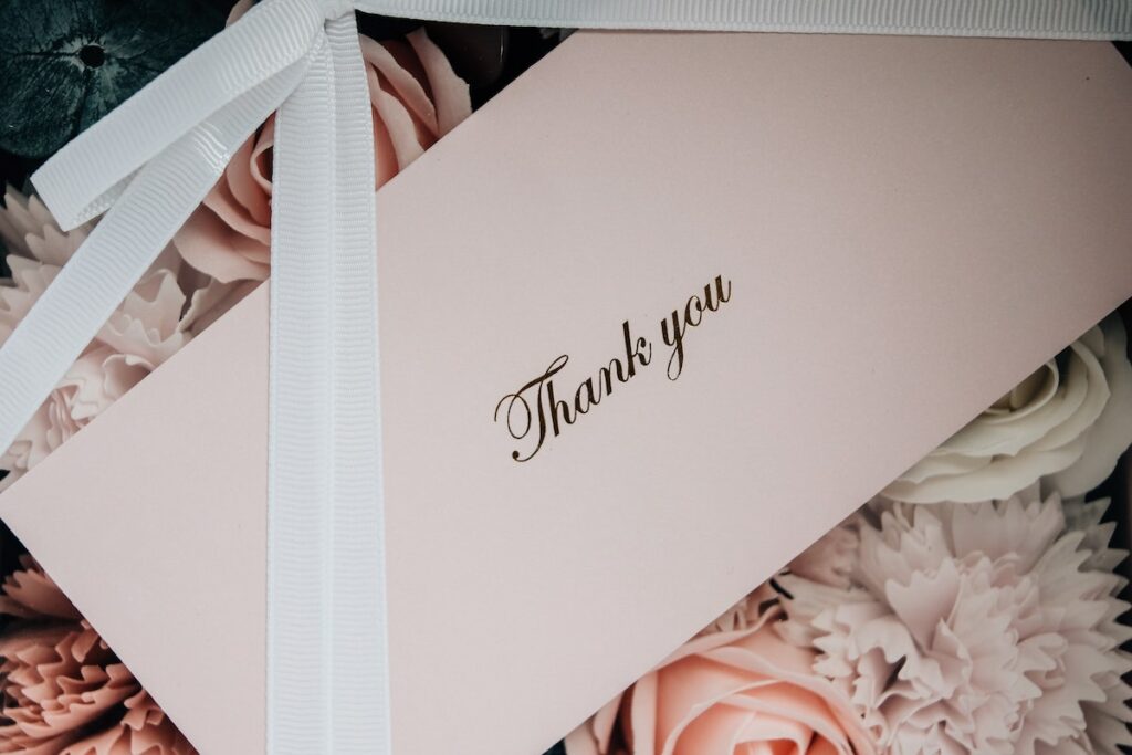thank you card message for customer